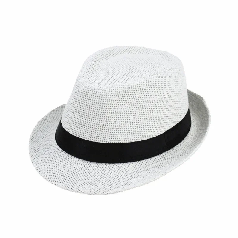 Wide Brim Hats for Men and Women Jazz Style Linen Straw Hats Curling Panama Sun Protection Fedora Caps Outdoor Head Dector