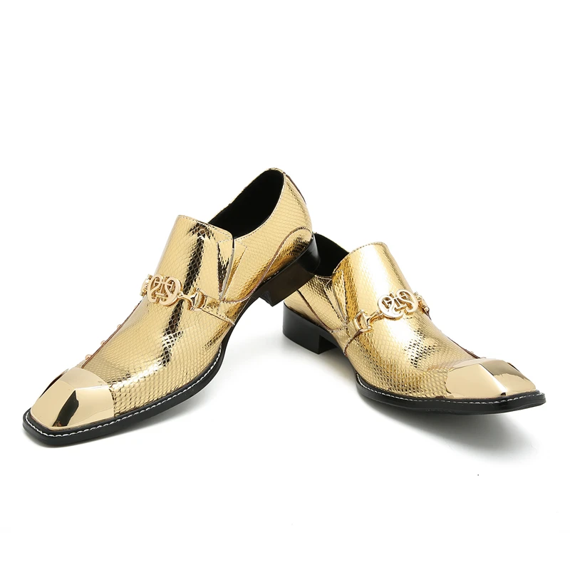 Quadratische quadratische Niet Stil lässige Lederschuhe modische Persönlichkeit bequeme Herren schuhe trend ige Leder neunte Hosen Schuhe – Detail 4