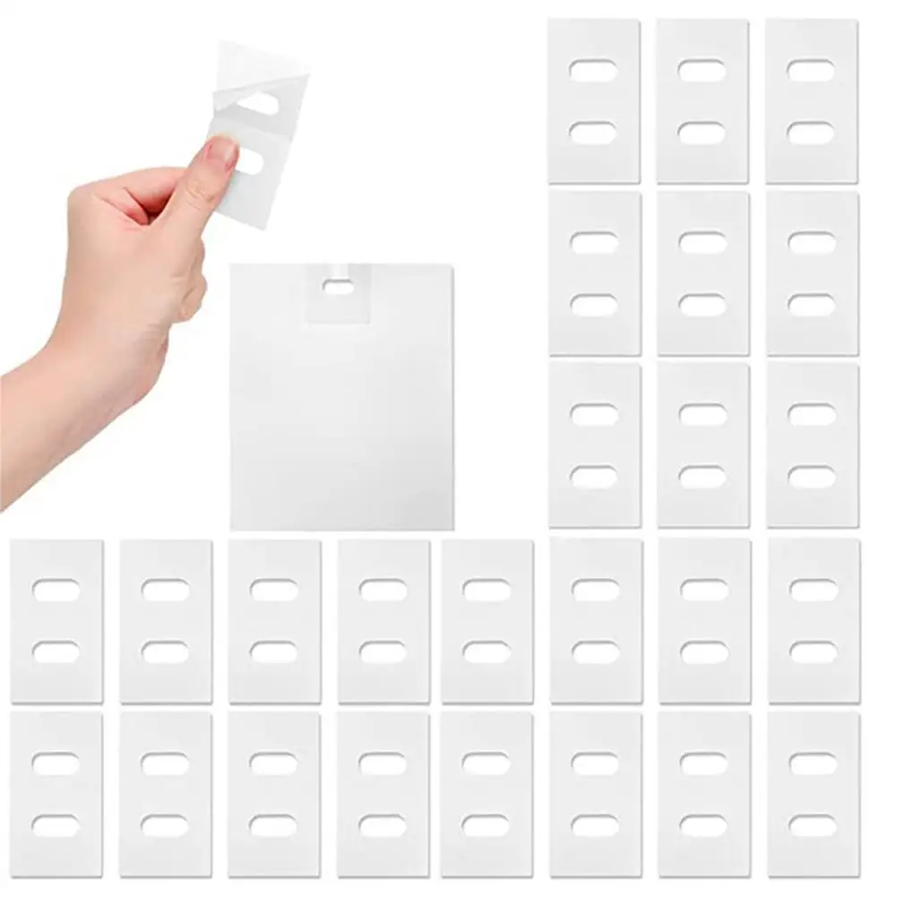 30pcs/box Curtain Repair Stickers Blind Fixers Easy Blinds Tabs Parts White Vertical Louver Repair Slats Vertical Curtain Repair