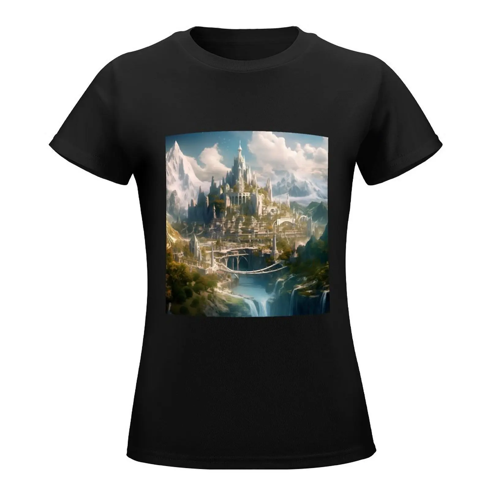 Das versteckte Königreich Gondolin T-Shirt plus Größe Tops schnell trocknende Tier druck für Schwergewichte Frühlings kleidung Frauen 2024