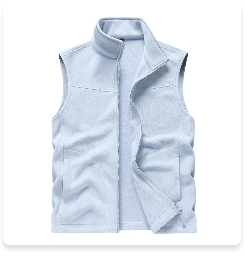 EUMERGX Unisex Thermofleece Gefütterte Weste Leichte Ärmellose Jacke Winter-Layering für Outdoor-Wanderungen Camping Täglichen Gebrauch – Detail 17