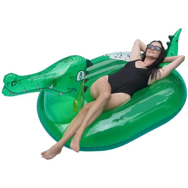 

Crocodile Shape Inflatable Float Adult Ride-On Pool Party Decoration