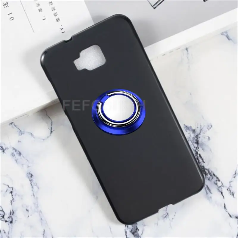 For Asus Zenfone 4 Selfie ZD553KL ZB553KL X00LD Back Ring Holder Bracket TPU Soft Silicone Phone protect Case Anti falling shell