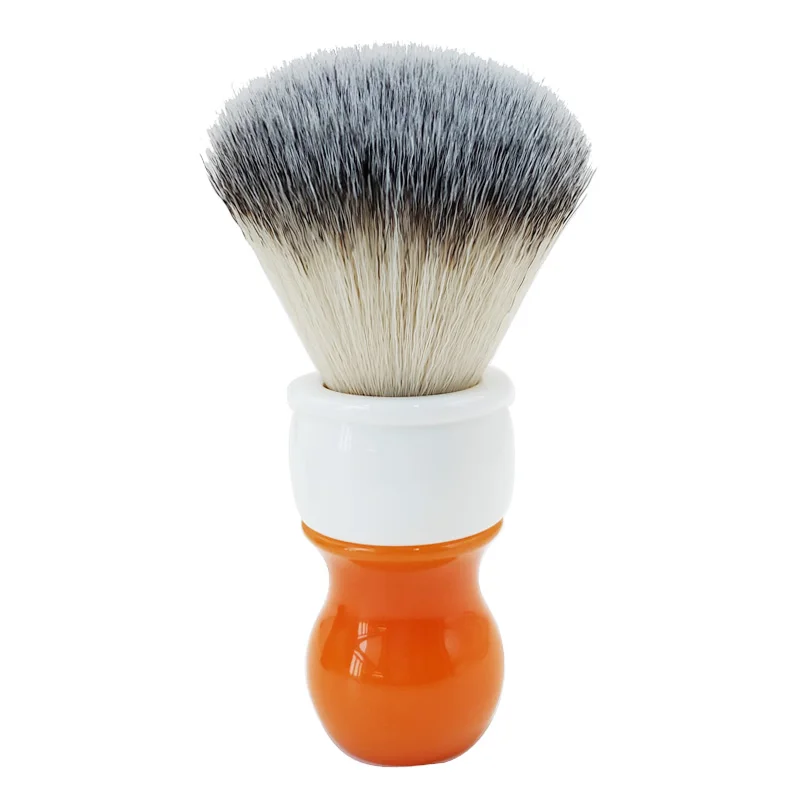 ds-26mm-キャロット樹脂ハンドルと合成毛のシェービングブラシ（男性用ウェットシェーブ）