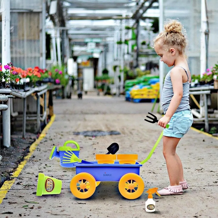 Juego de juguetes para vagones y herramientas de jardín Premium, 15 Uds., herramientas de jardinería para niños y juego de juguetes para vagones, resistente y duradero, Top Yd, playa, arena, Garde