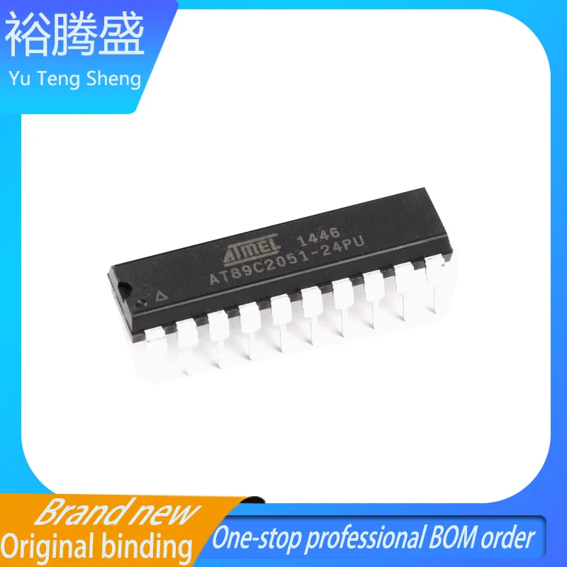 

Original authentic in-line AT89C2051-24PU 8-bit microcontroller 8051 2K flash DIP-20