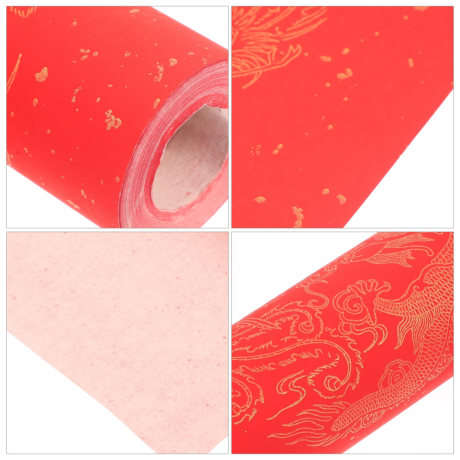 Kalligraphie-Charakterpapier, rotes Papier für chinesisches Neujahr, langlebiges Material, glatte Oberfläche, leicht zu tragen, festlich dekorativ