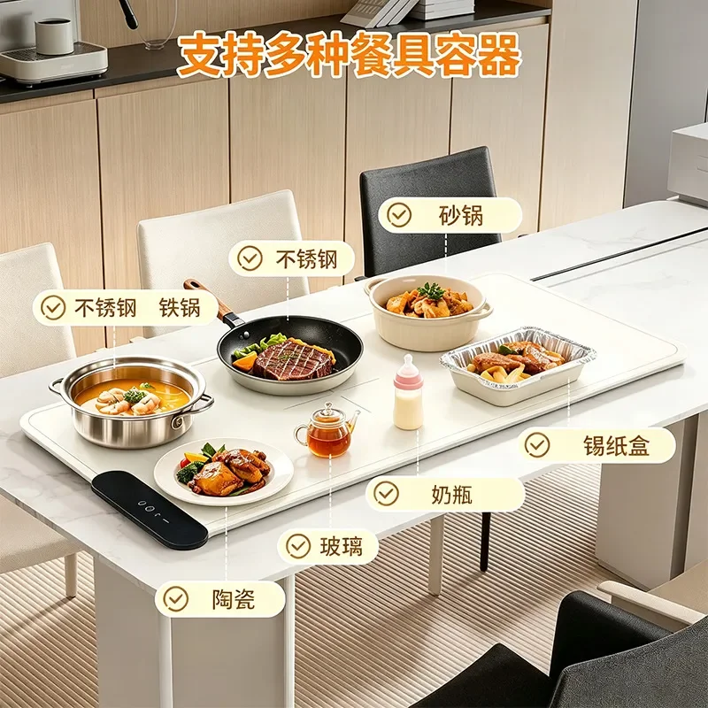 Silicone Vegetable Warming Board High Power Plug In Flexible Heating Pad Kitchen Food Warmer Thermal Insulation Keep Warm Mat
