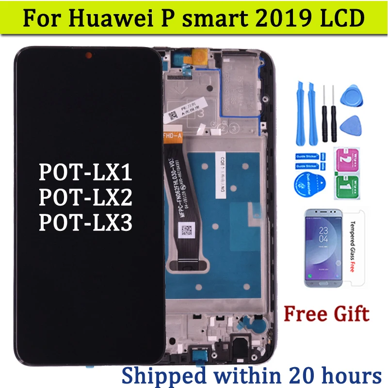 

For Huawei P Smart 2019 LCD Display with Touch Screen Digitizer Assembly With Frame For P smart 2019 Repair Part