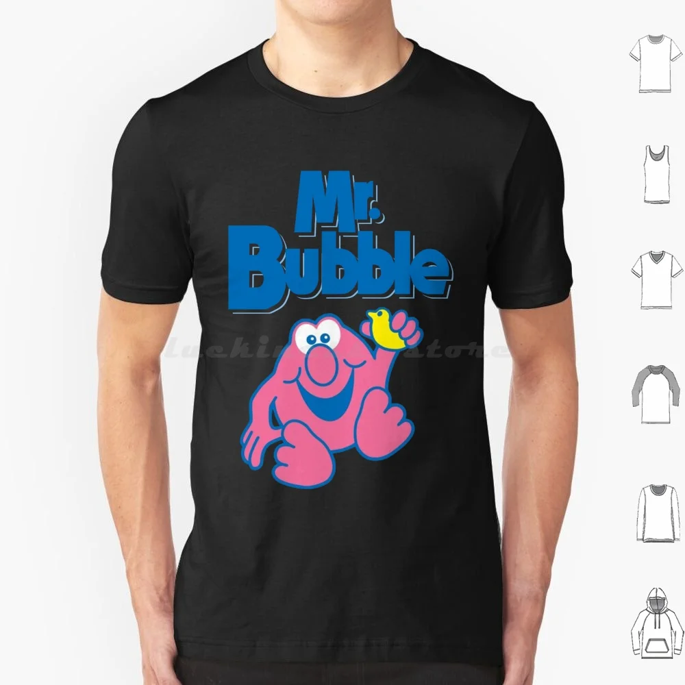 Mr. Bubble T Shirt Big Size 100% Cotton Mr Bubble Bubble Mr Retro Vintage Child Children Childhood Sixties Bath Bath Time