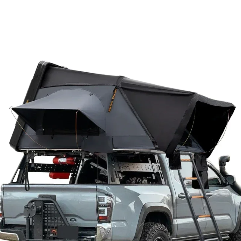 

Hard Shell Roof Top Tent 4 Person Car Rooftop Tent Hardshell In-built Adjustable Led Light Bar For Camping Hot sales