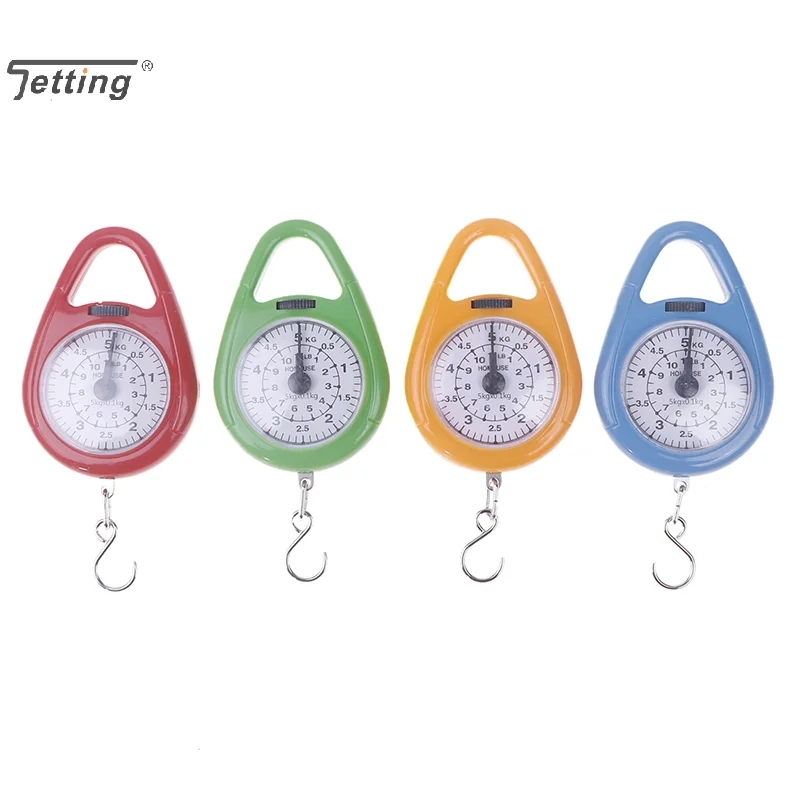 Mini Pointers Digital Hanging Hook Spring Scale Portable Travel Luggage Weighing Scales Fishing Scale 5kg Capacity Food Scales