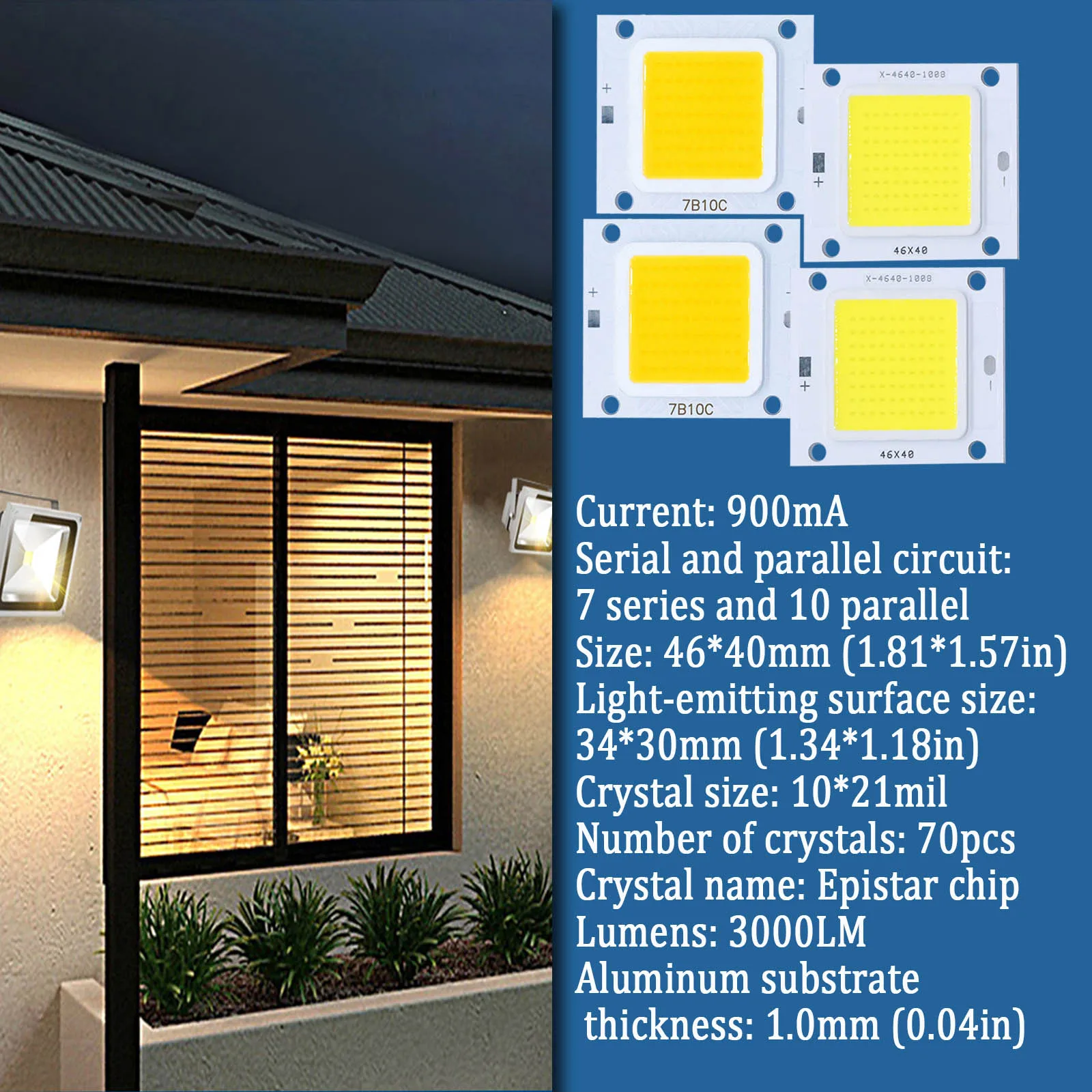 High Power 900ma Led Cob Chips 5 Stks/partij 30W Licht Kralen Smd Diy Voor Led Lamp Koud Warm Wit Schijnwerper Spot Licht Draagbaar