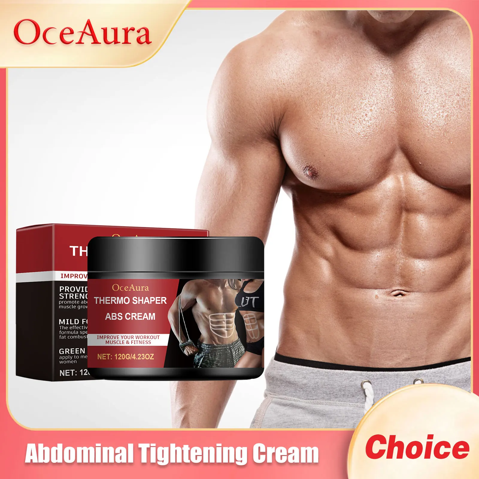 Oceaura Abdominal Tightening Cream Anti Cellulite Moisturizing Lifting Fat Burn Exercise Body Skin Shaping Belly Firming Creams