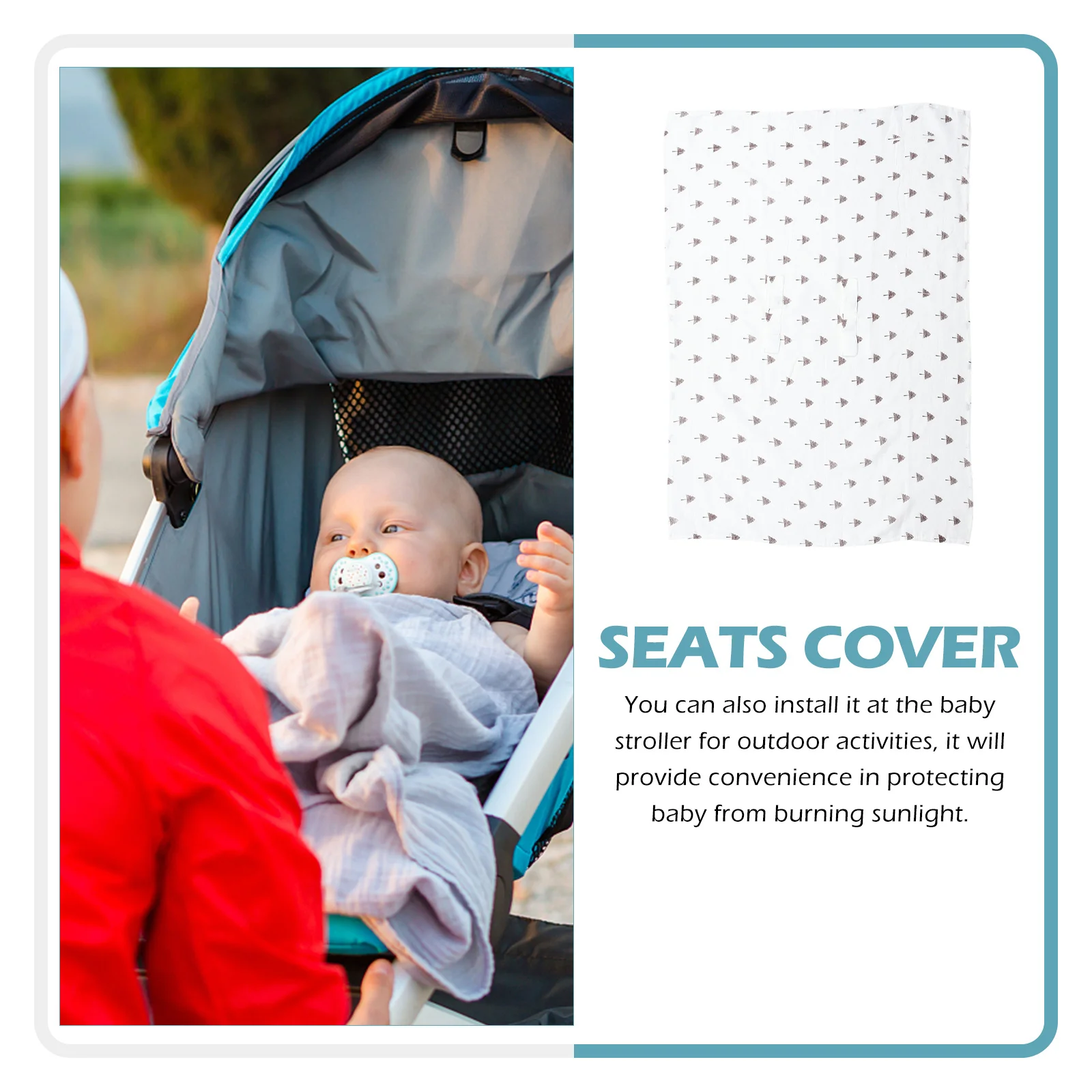 

Baby Stroller Sun Shade Cover Cotton Breathable Lightweight Protector for Outdoor Infant Safety Stroller Accessory