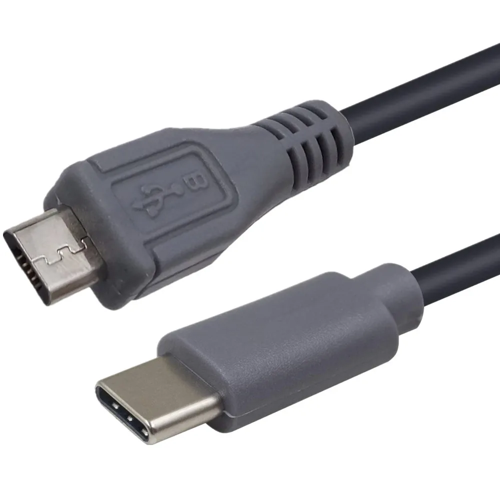 Rodzaj USB C męski do Micro/mini/typ-c USB 5 Pin B kabel do transmisji danych Adapter OTG konwerter wtyczki do telefonów komórkowych 0.25/0.5/1m