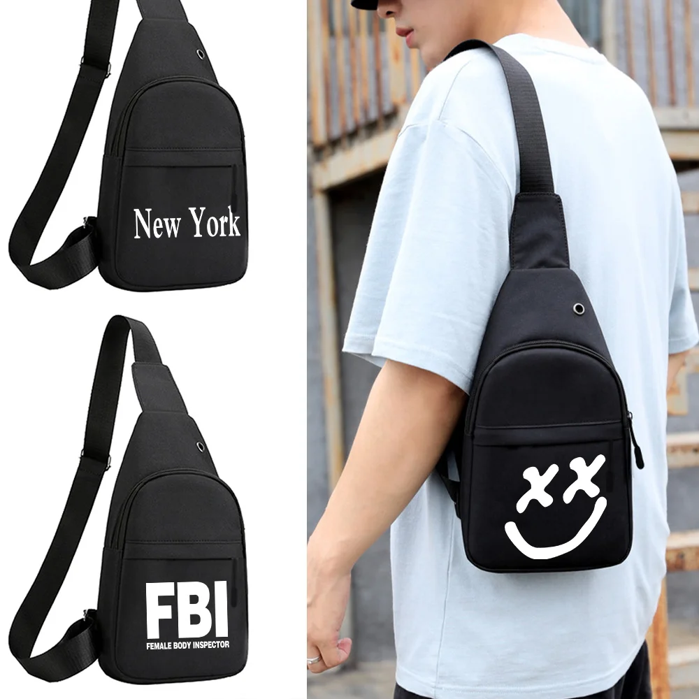 

2025 New Chest Bag Multi-functional Messenger Pack Men Simple Nylon Fashion Walls Series One Shoulder Crossbody Bag