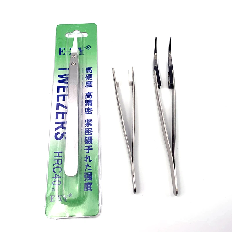 Vmiss-Pincettes en céramique avec manche en acier inoxydable, outil à main électronique, pince à épiler de précision, noir, soudure