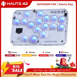Haute42 Fighting Stick Mini Hitbox Leverless Controller For PC/PS4/PS5/Switch Joystick Arcade Hitbox Controller Keyboard Gaming