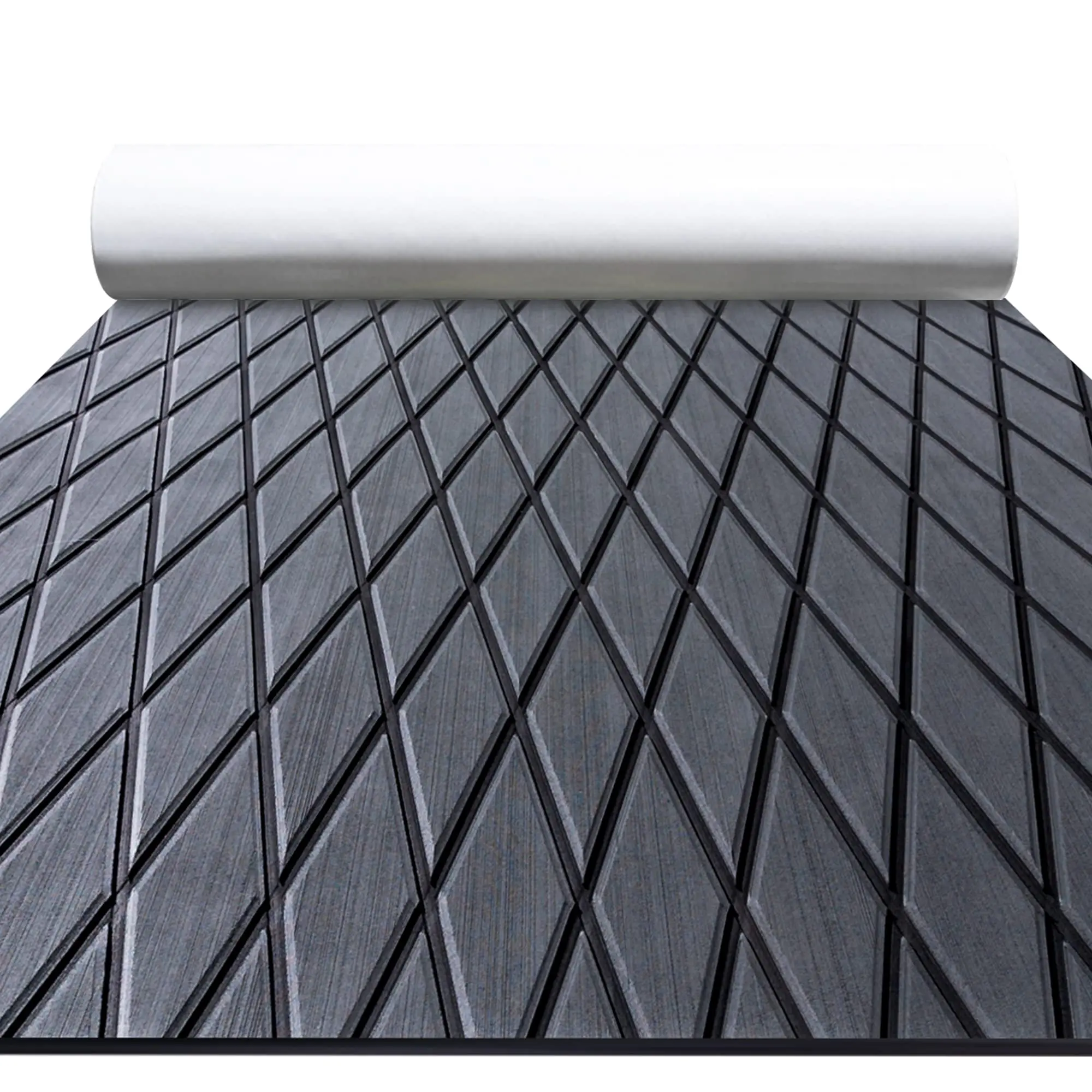 EVA Foam Luxury Decking Sheet 2400X450X6mm Anti-Skid Boat Deck Self-Adhesive Yacht Flooring Pad Anti-fatigue Mat Diamond Shapes