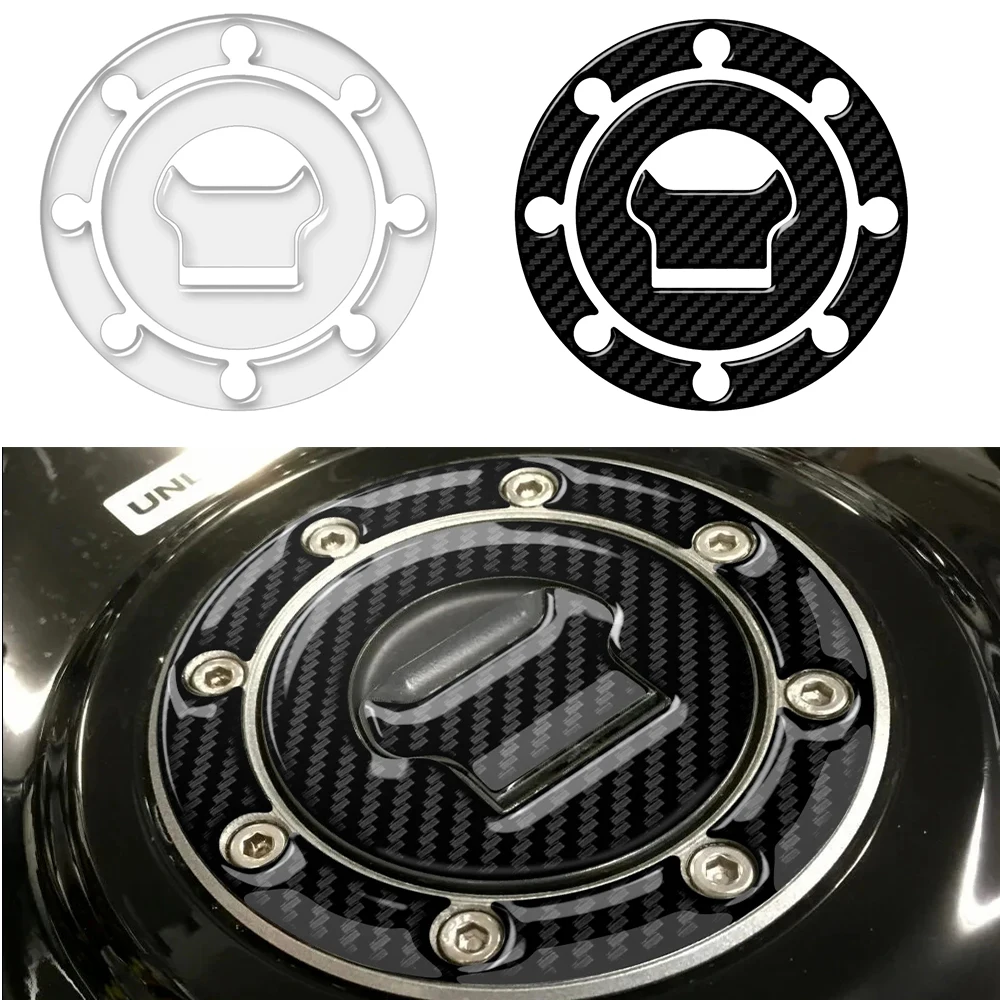 For Suzuki Models 1992-2003 GSXR 600/750/1000 GSX600F/ GSX750F (8 Holes) 3D Transparent Motorcycle Fuel Cap Protection Sticker