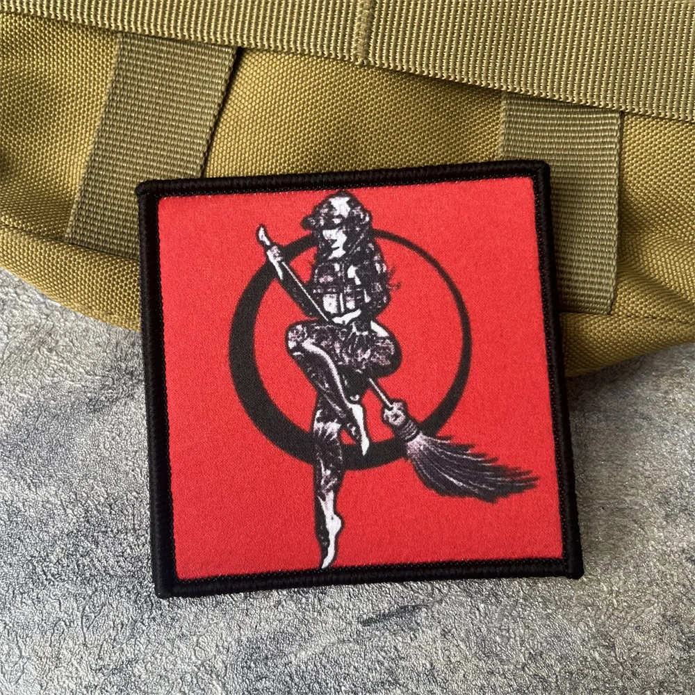 

Tacticool Witch Funny Morale Badge Patch Military Emblem Tactical Armband Hook and Loop Clothing Backpack Accessories Stickers