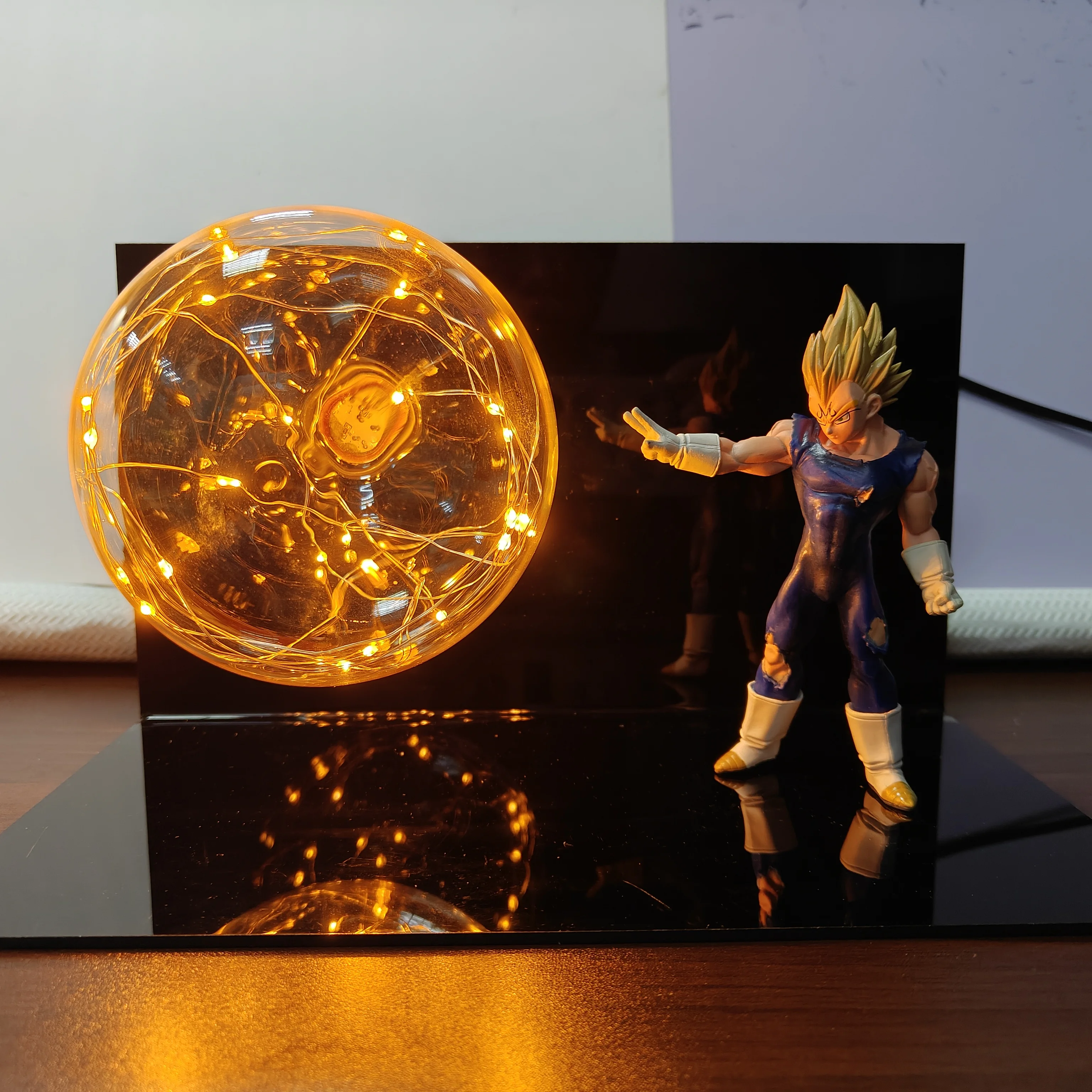 Dragon Ball Z Anime Majin Vegeta Led Bulb Lamp DIY Effect Action Figurine Toys Dragon Ball Super Vegeta PVC Model Collection view 3