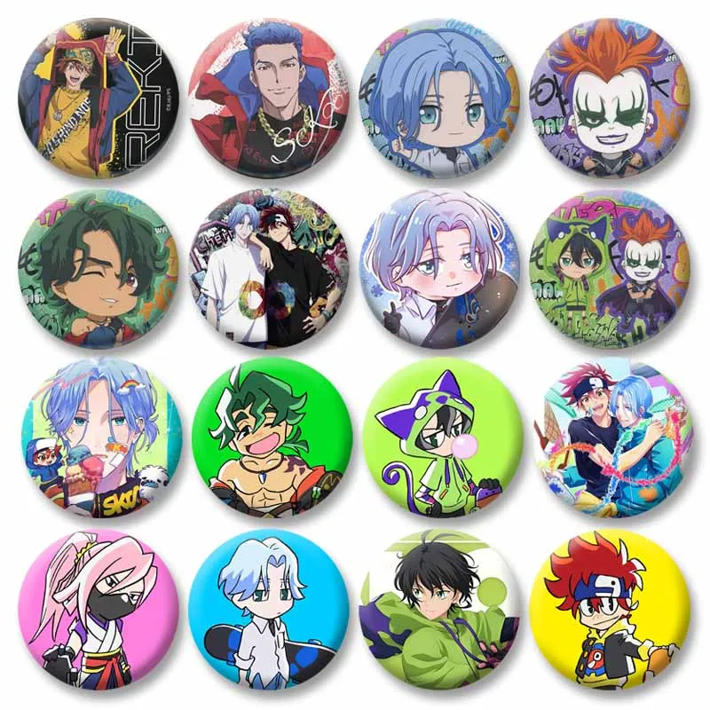 Sk8 The Infinity Anime Enamel Pin Skateboard REKI Langa MIYA Cherry Joe Badge Cartoon Round Brooch Accessories on Backpack Gifts