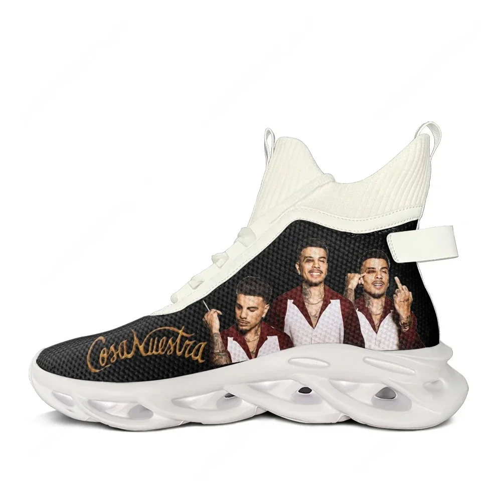 

Кроссовки-кеды унисекс Singer Rauw Alejandro Cosa Nuestra High Top Flats для спорта, туризма, путешествий, бега, индивидуальный дизайн