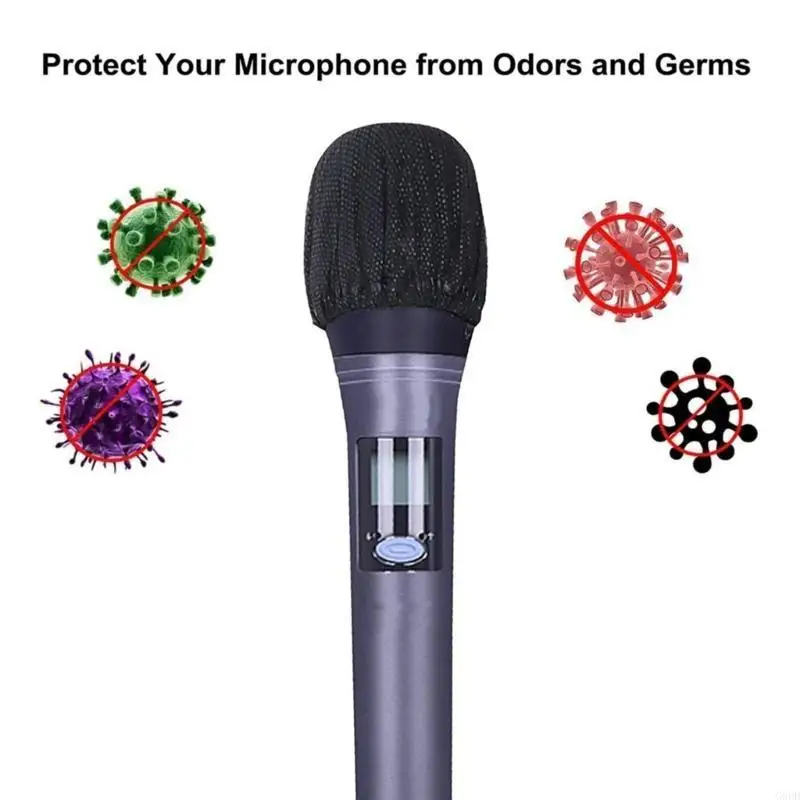 G6DD 대량 120pcs/세트 통기성 마이크 먼지 덮개가없는 직물 소매 핸드 헬드 보컬 장치와 호환됩니다.