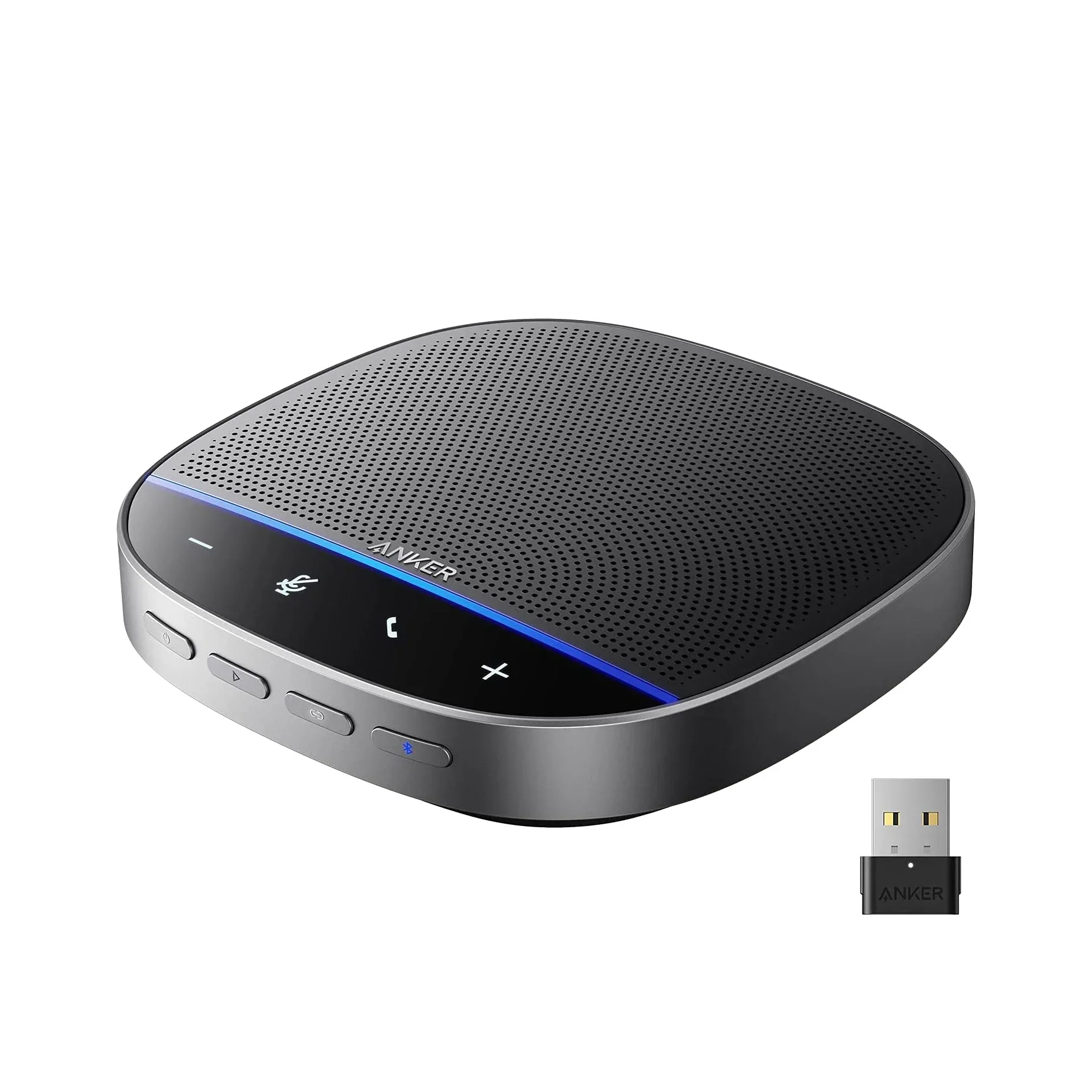 Anker PowerConf S500 Speakerphone with Zoom Rooms and Google Meet Certifications Bluetooth Speakerphone for Conference Room