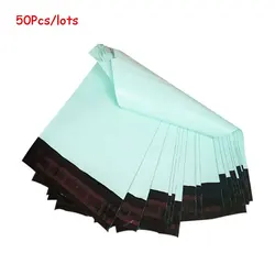 50Pcs/Pack Poly Express Courier Bag Light Green Self Adhesive Clothing Toy Storage Waterproof PE Envelope Postal Shipping Bags
