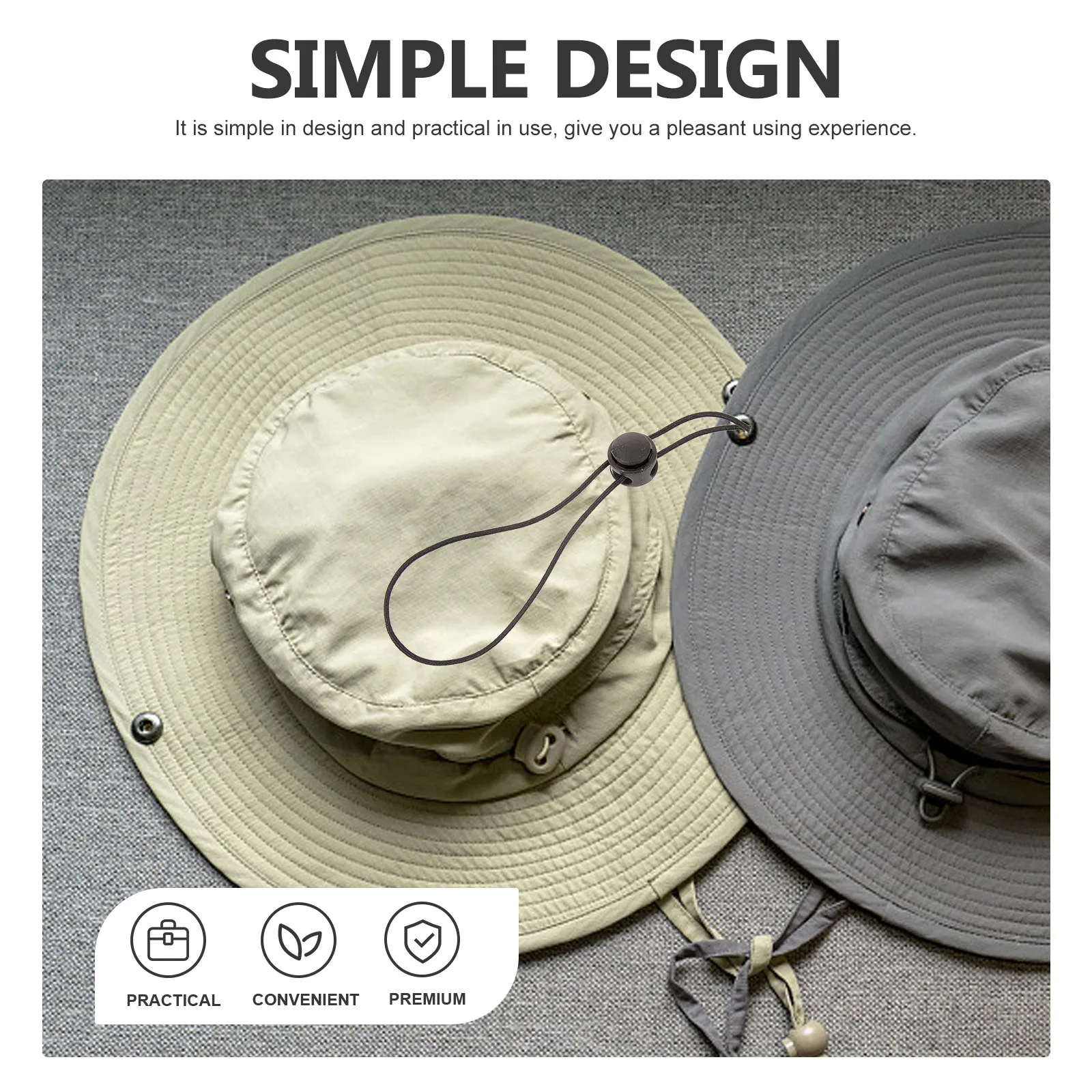 

30pcs Windproof Strap Sun Strap Elastic Rope Adjustable Cord Fastener Outdoor Travel Fishing Anti-Lost Stretch Band