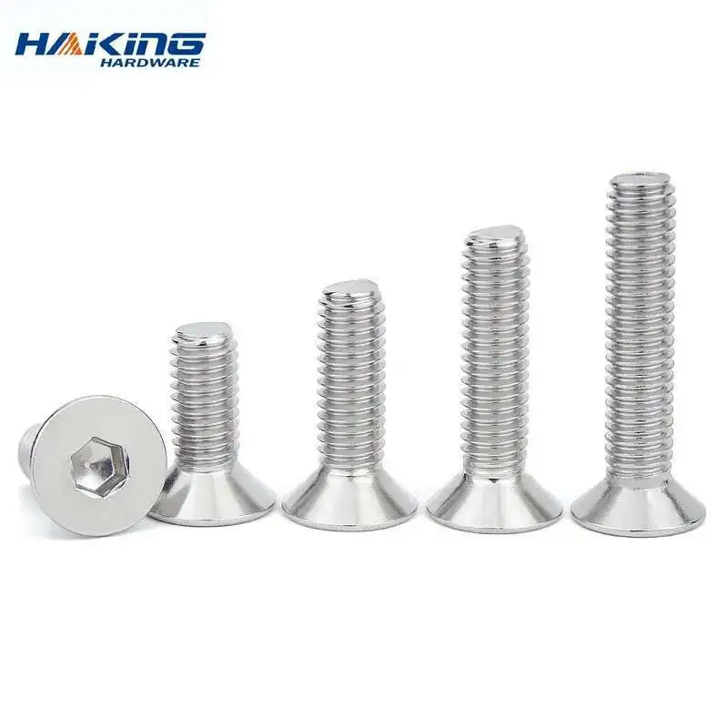 5-50pcs M2 M2.5 M3 M4 M5 M6 M8 304 A2 Stainless Steel Hexagon Hex Socket Head Flat Countersunk Allen Bolt Screw - Image 3