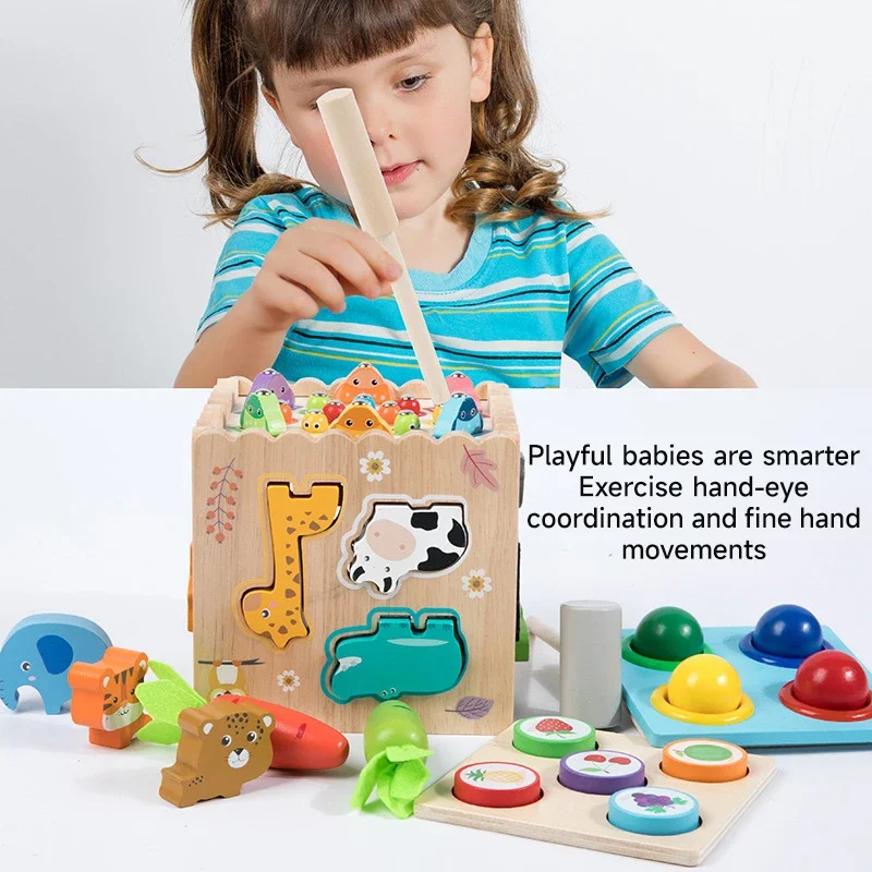 

Montessori Polyhedron Shape Matching Puzzle Classification Toys Box Take Exercise Children Hand-eye Coordination Puzzle Toys