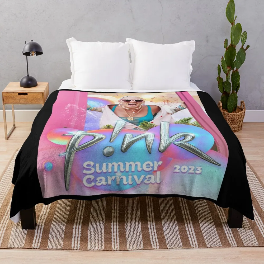 2023 pink summer tour carnivale Classic T-Shirt Throw Blanket Weighted Polar Cute Plaid Hair Blankets