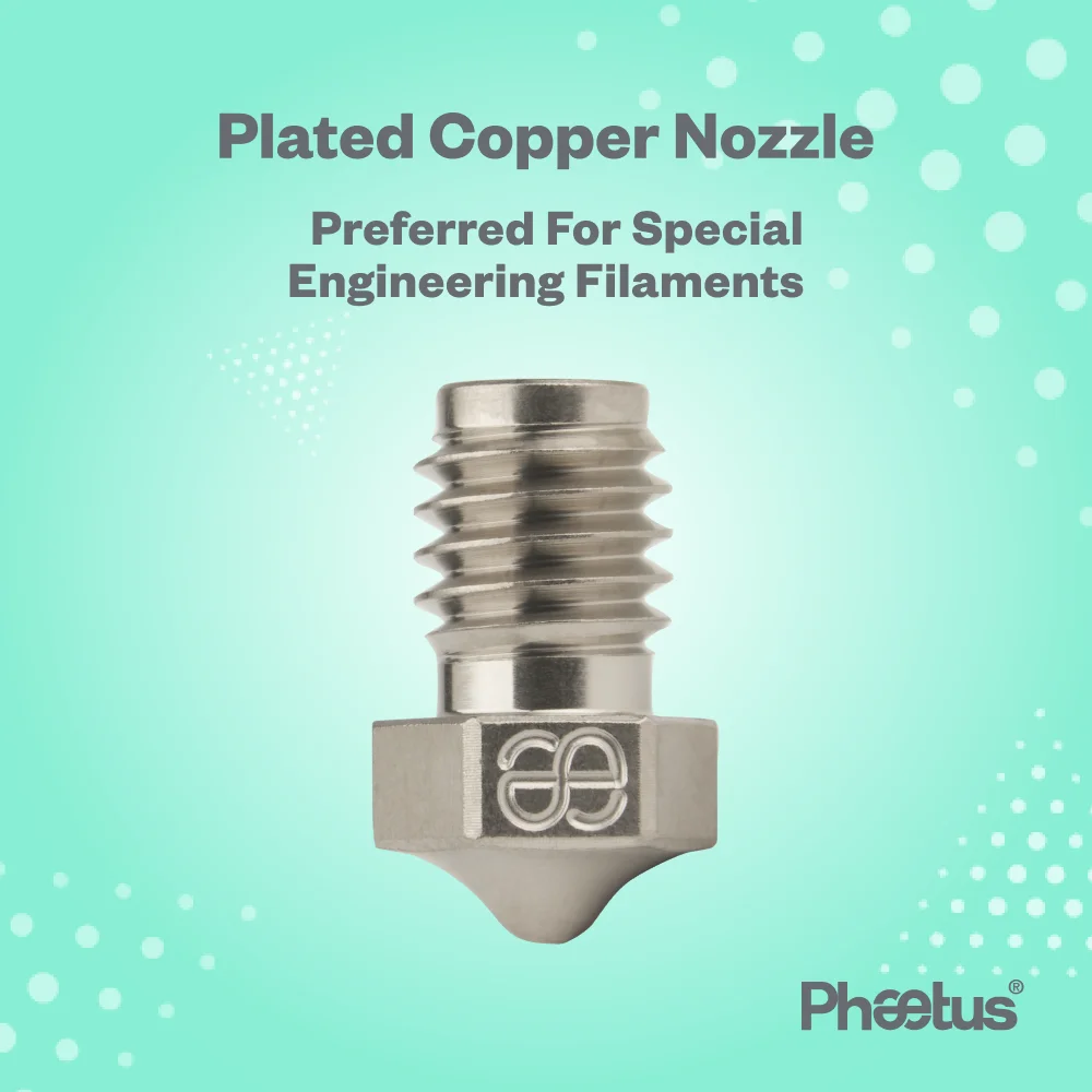 PHAETUS High quality Plated Copper Nozzle 550 ° C 1.75MM for printing PEI PEEK or carbon fiber filament for Voron2.4 V6 Hotend