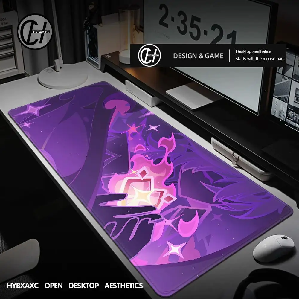 

New Genshin Impact Desk Mat Gaming Cool Durin Flins Gaming Mouse Pad Lock Edge HD Printing Playmat Office Keyboard Mousepad
