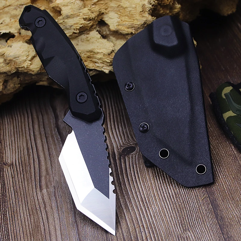 WPKOPYA tactical survival high hardness small straight knife field multi-functional hunting knife jungle mountaineering knife