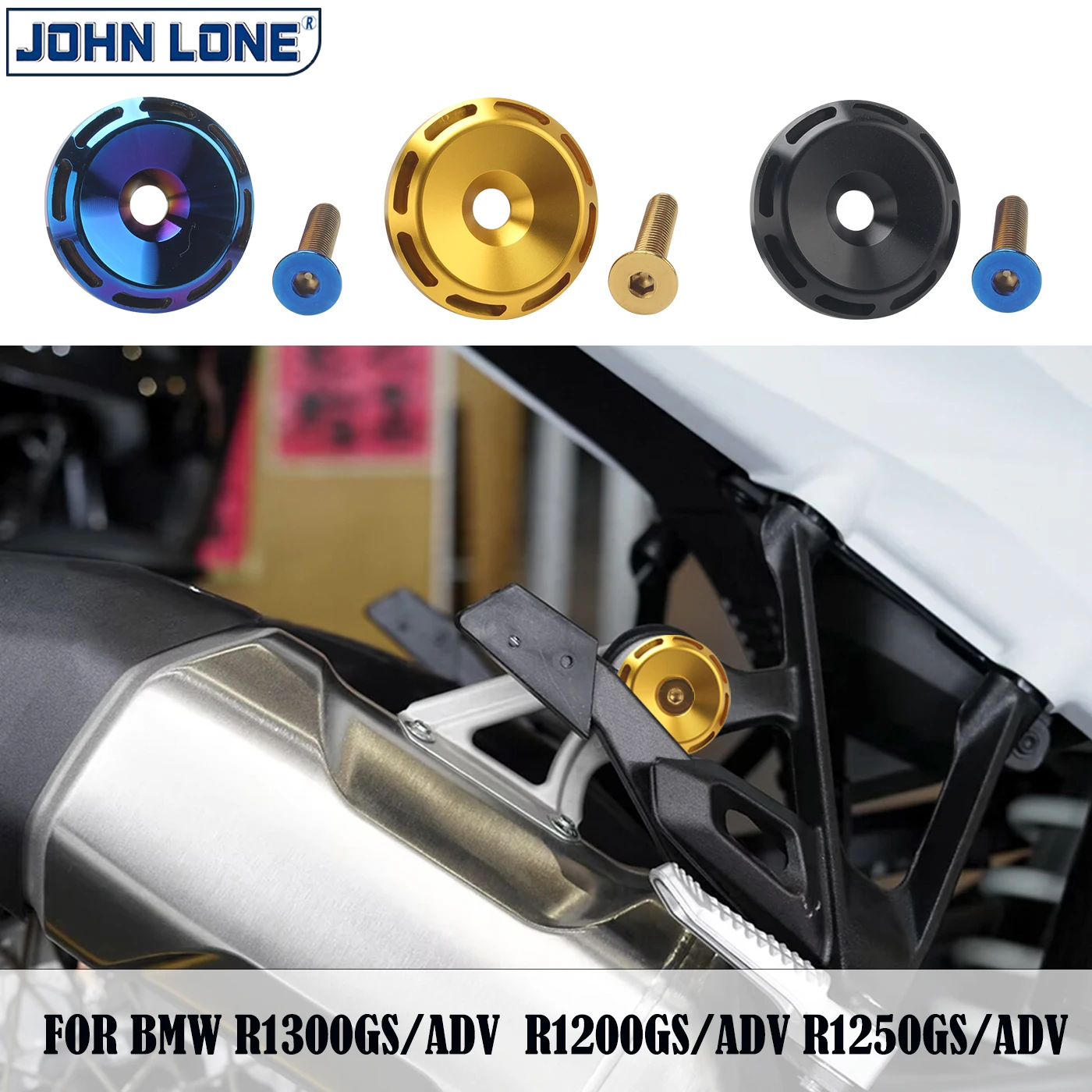 Motorcycle Exhaust Bracket Protector Plate Modification Parts For BMW R1200GS/ADV R1250GS/ADV R1300GS/ADV Replacement fasteners