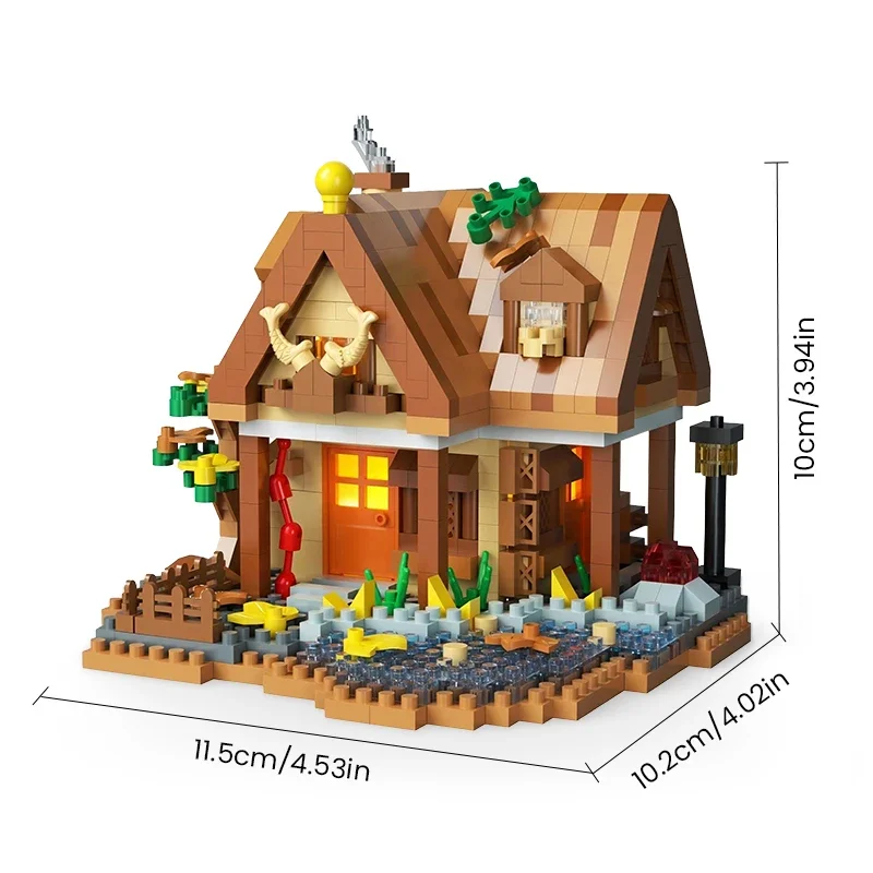 Micro mattoni blocchi foresta casa sull'albero giocattolo per bambini casa di blocchi di costruzione giocattoli educativi per bambini regali di compleanno decorazioni per la casa