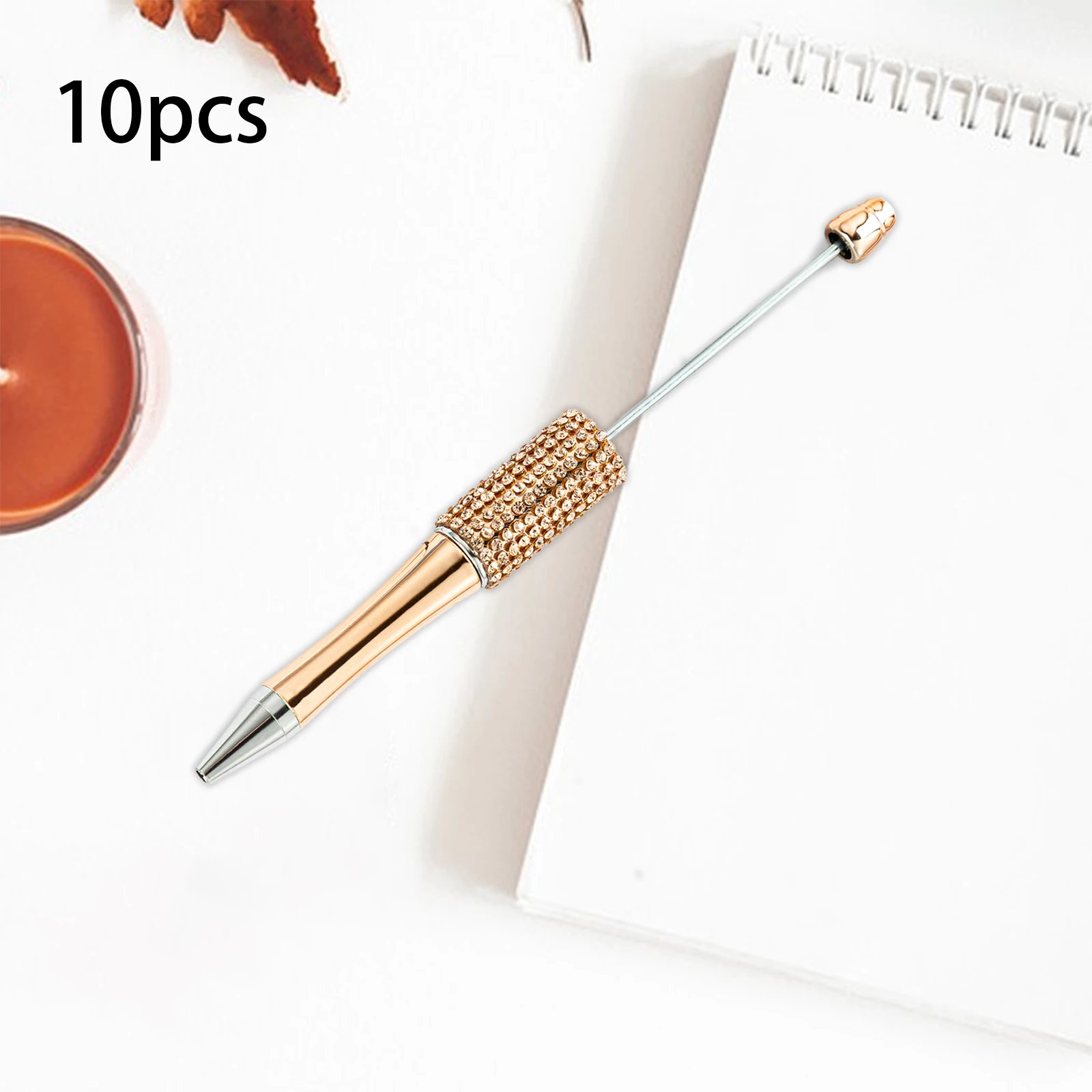 قلم كتابة مطرز بنفسك ، ديكور حفلات ، ألوان متنوعة ، قلم خرزة حديث للمدرسة ، مستلزمات مكتبية ، امتحانات ذاتية الصنع ، 10 في كل مجموعة #4