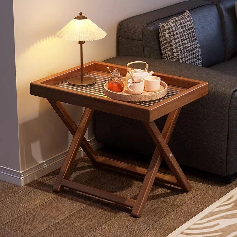 Sofa side table, living room, Nanzhu small coffee table, home small second-hand side table, bedside shelf, balcony table