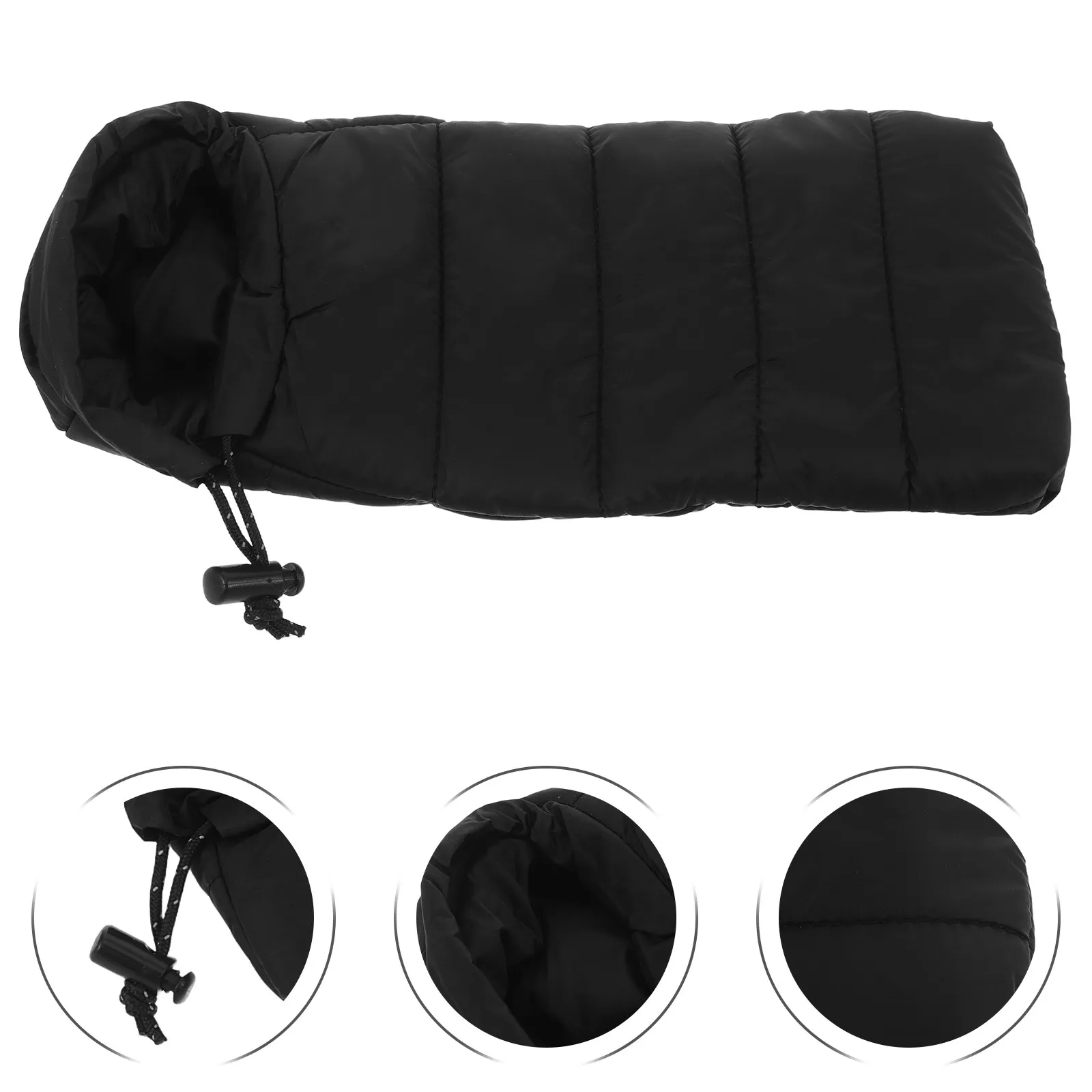 Tiny Sleeping Bag Micro Camping Accessories Adjustable Drawstring Hood Realistic Mini Dollhouse Camping Scene Display Prop