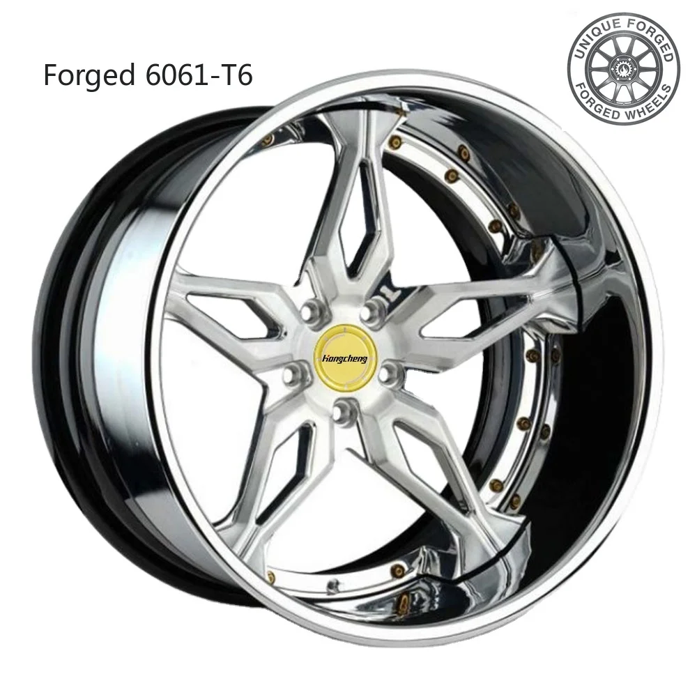 

New model of 26New 3-Piece Five-pointed Star Forged Aluminum Wheels 5x130 5x112 5x114.3 18 19 20 21 22 23 24 Rims for