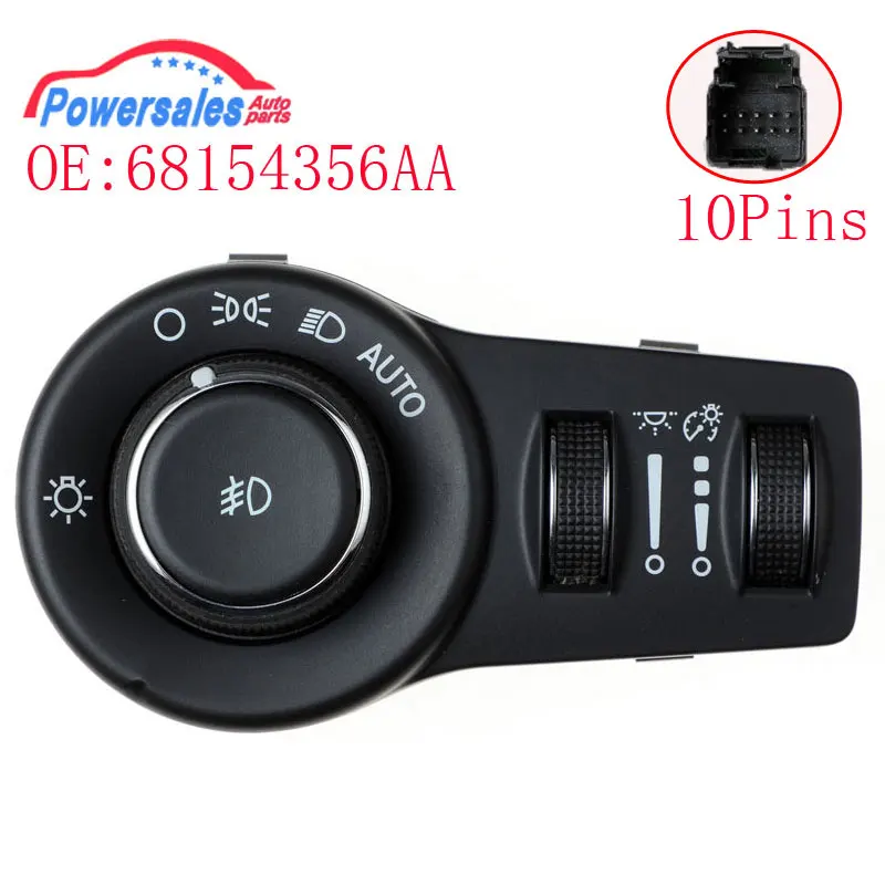 New High Quality Headlight Switch Headlamp Fog Light Control Button For Jeep Cherokee 2014-2019 68154356AA 68154356AB