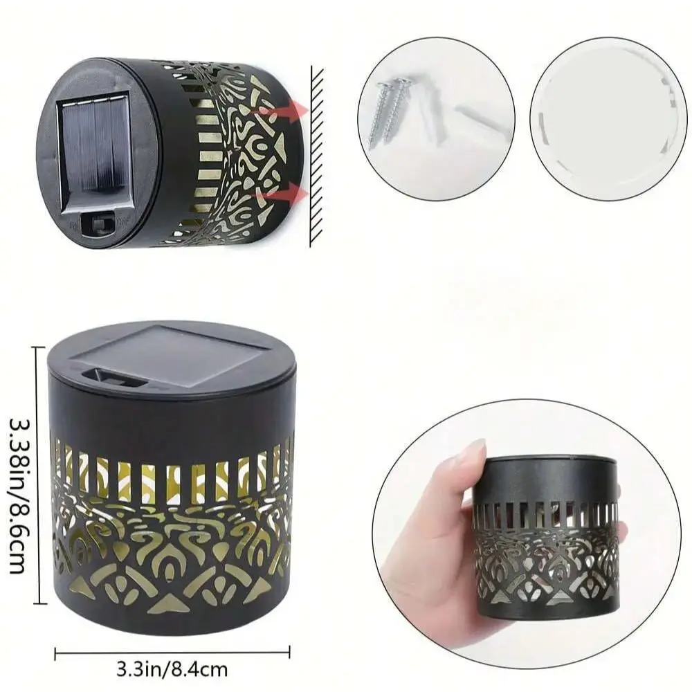 مصباح حائط ماندالا بالطاقة الشمسية للهالوين وعيد الشكر وحفلات عيد الميلاد وإسقاط على شكل زهرة لحديقة المناظر الطبيعية وفناء الحديقة #6