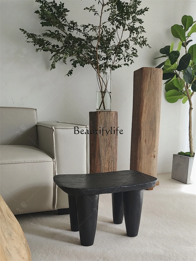 Casual Shoes Short Stool Black Chic Style Decorative Ornaments