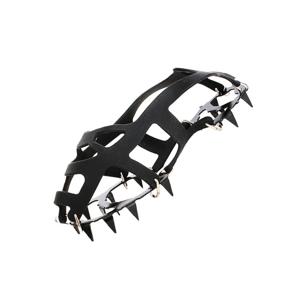 18 Teeth Silicone Crampons Non Ice Climbing Equipment Lightweight Outdoor Snow Mud Shoes Elderly Children Use