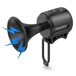 TWOOC Bicycle Electronic Horn, Loud Warning Sound, CR2032 Battery, 120dB, IPX4 Waterproof, Suitable for Road and Mountain Bike